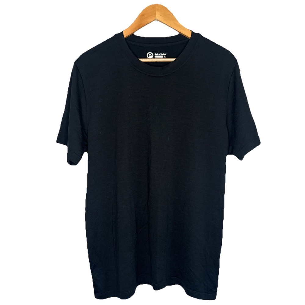 Outlier Men's Black Ultrafine 100% Merino‎ Wool Short Sleeve  T-Shirt Size XL
